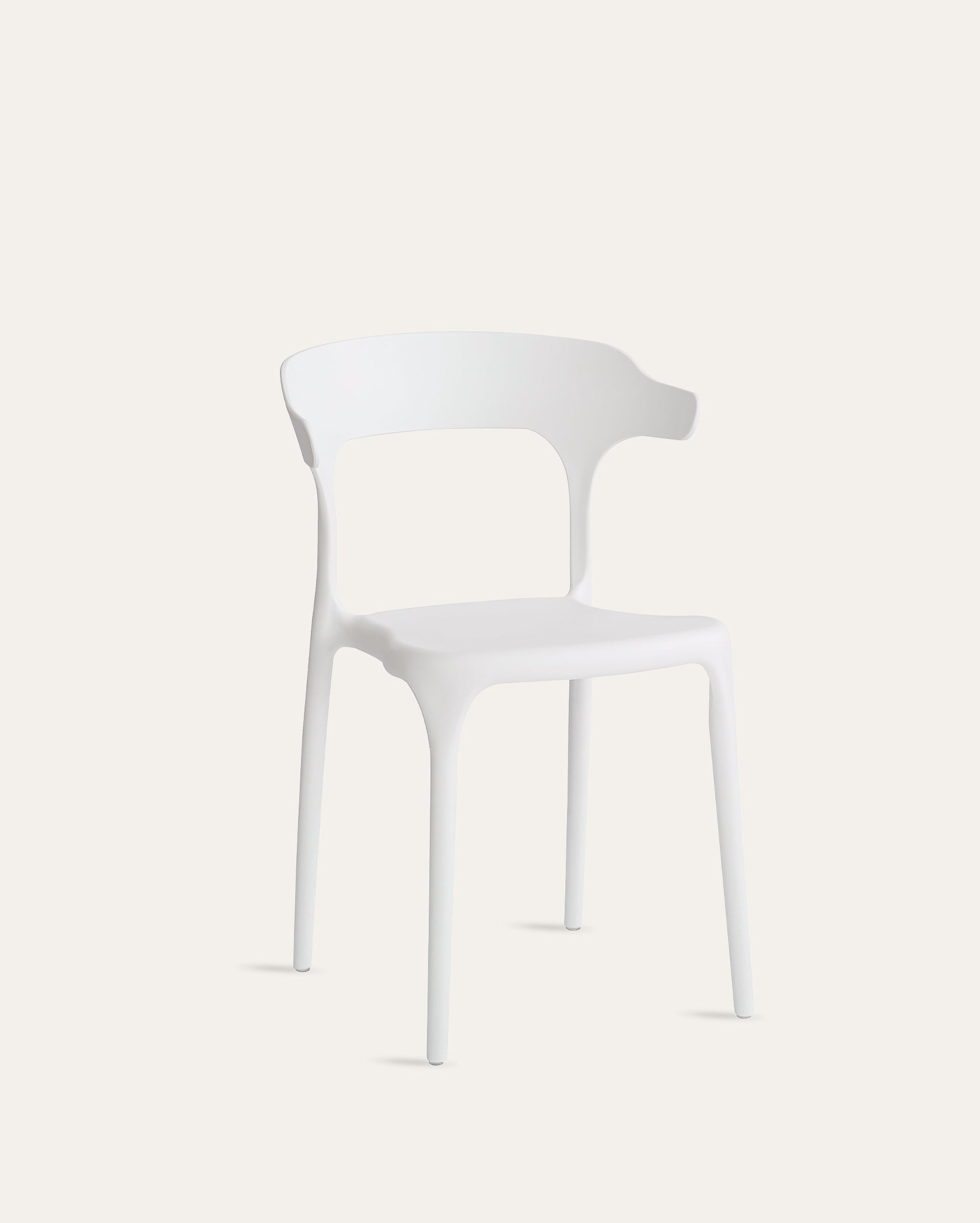 Nara Stackable Chairs - Set of 4, Cloud White