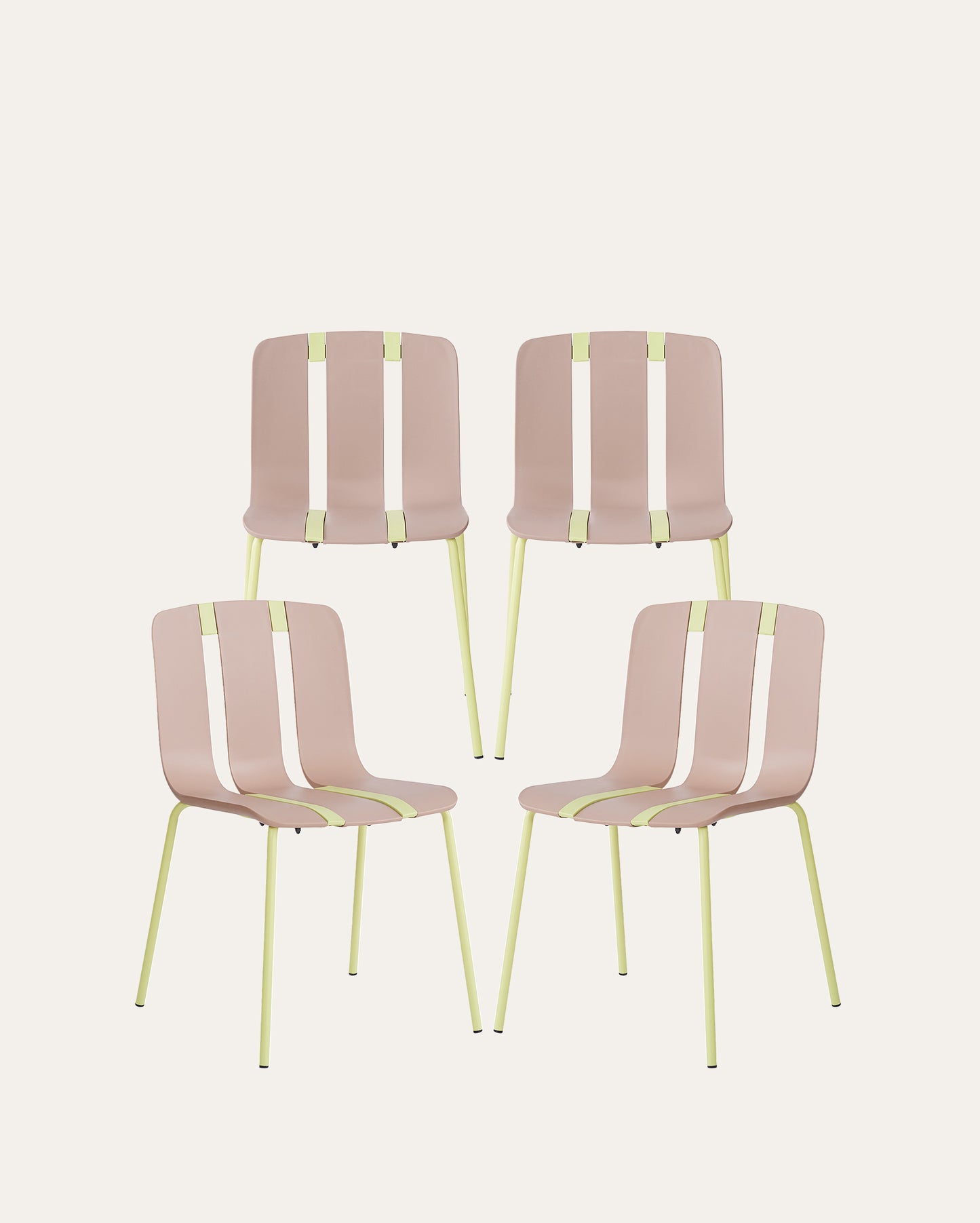 Marlow Chairs – Camel & Green, Set of 4