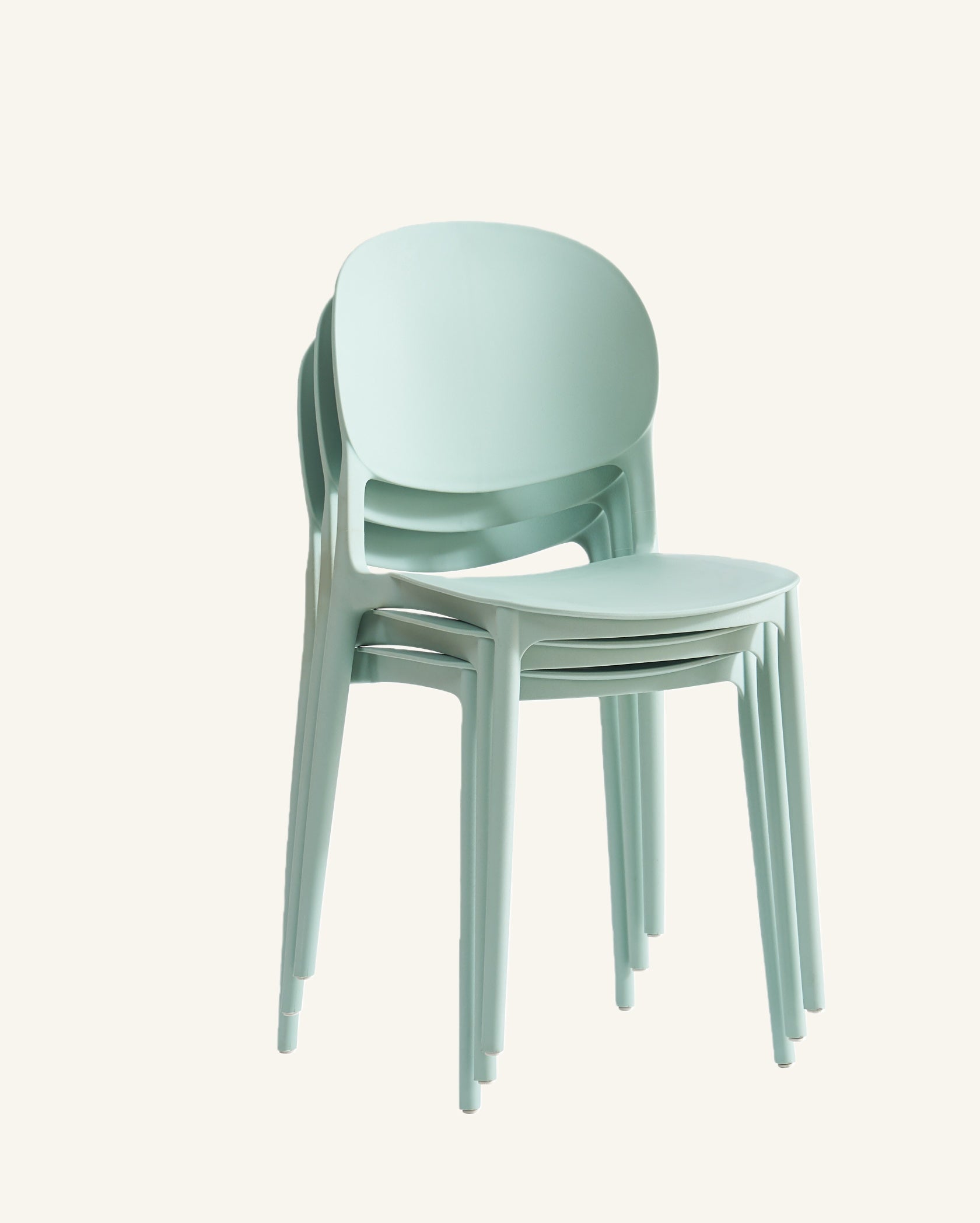 Barker Dam Compact Stackable Dining Chair Set of 4, Ice Blue