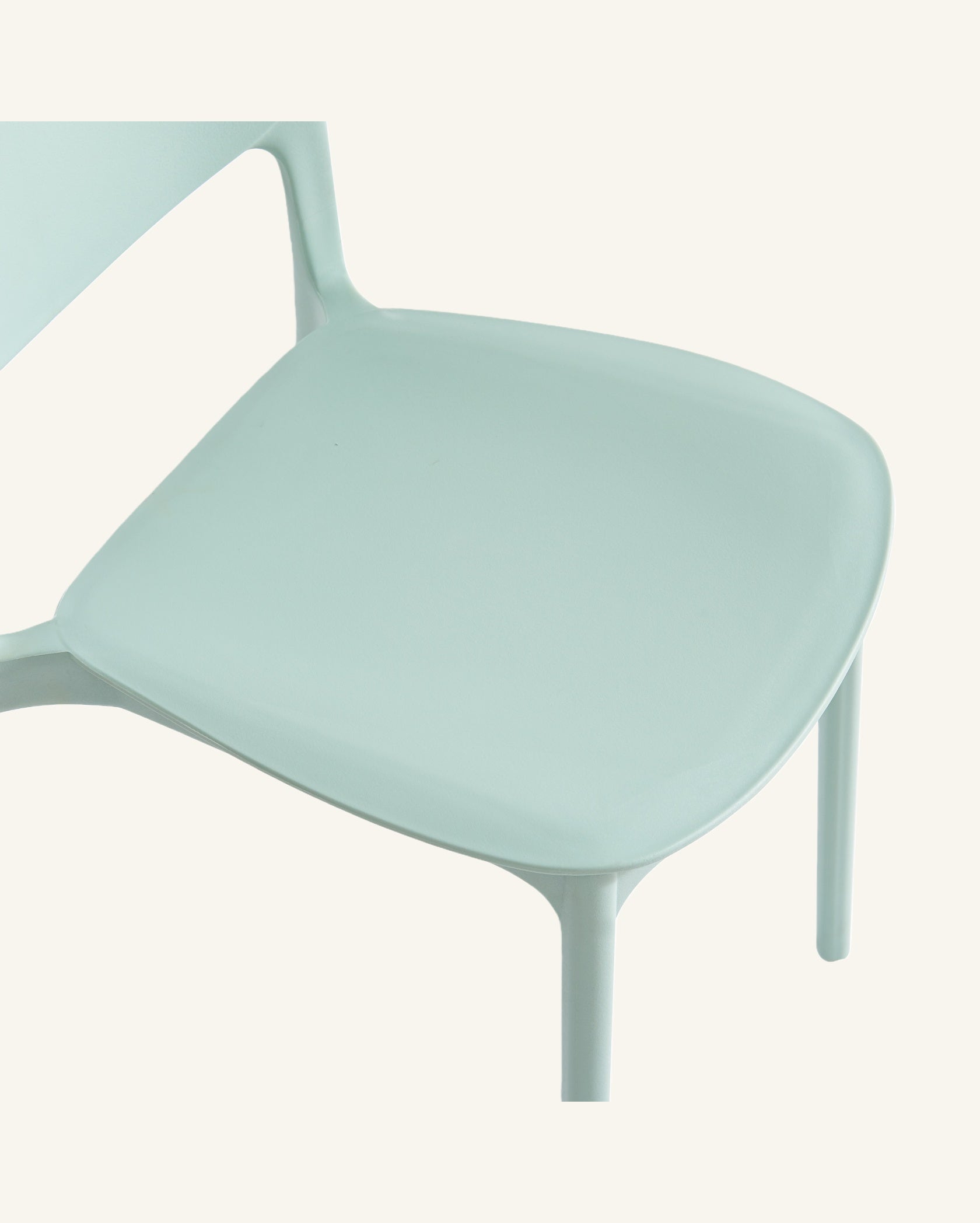 Barker Dam Compact Stackable Dining Chair Set of 4, Ice Blue