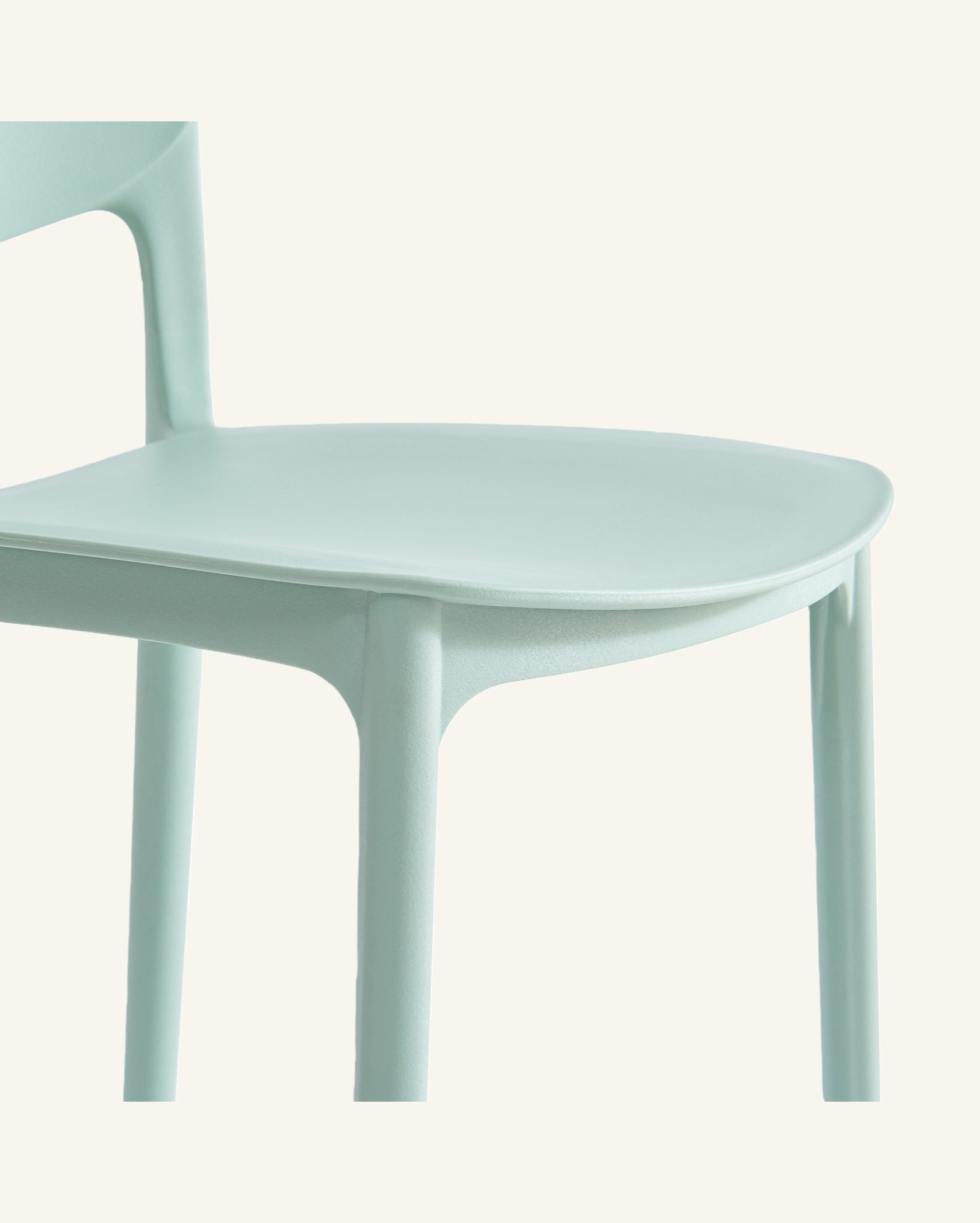 Barker Dam Compact Stackable Dining Chair Set of 4, Ice Blue
