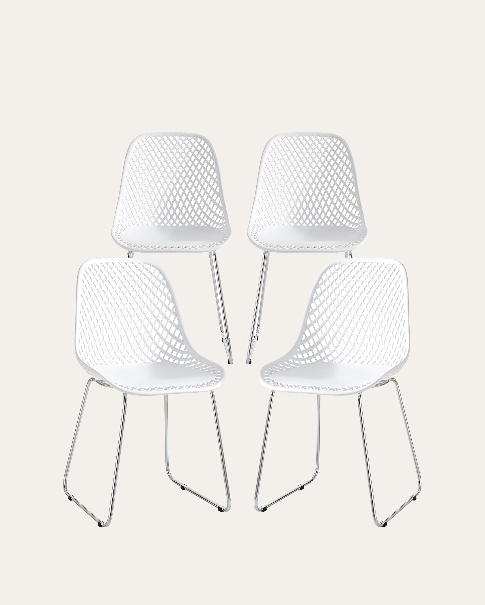 Griffith Contemporary Dining Chair - White, Set of 4