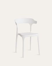 Nara Stackable Chairs - Set of 4, Cloud White