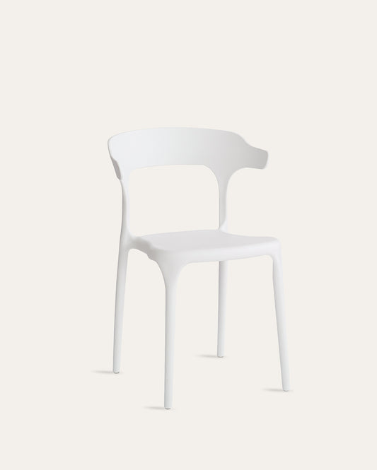 Nara Stackable Chairs - Cloud White, Set of 4