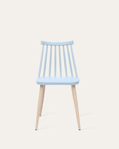 Troy Plastic Dining Chair Set, Set of 4, Blue