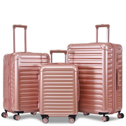 XDECO 3-Pieces Luggage set in brushed rose gold