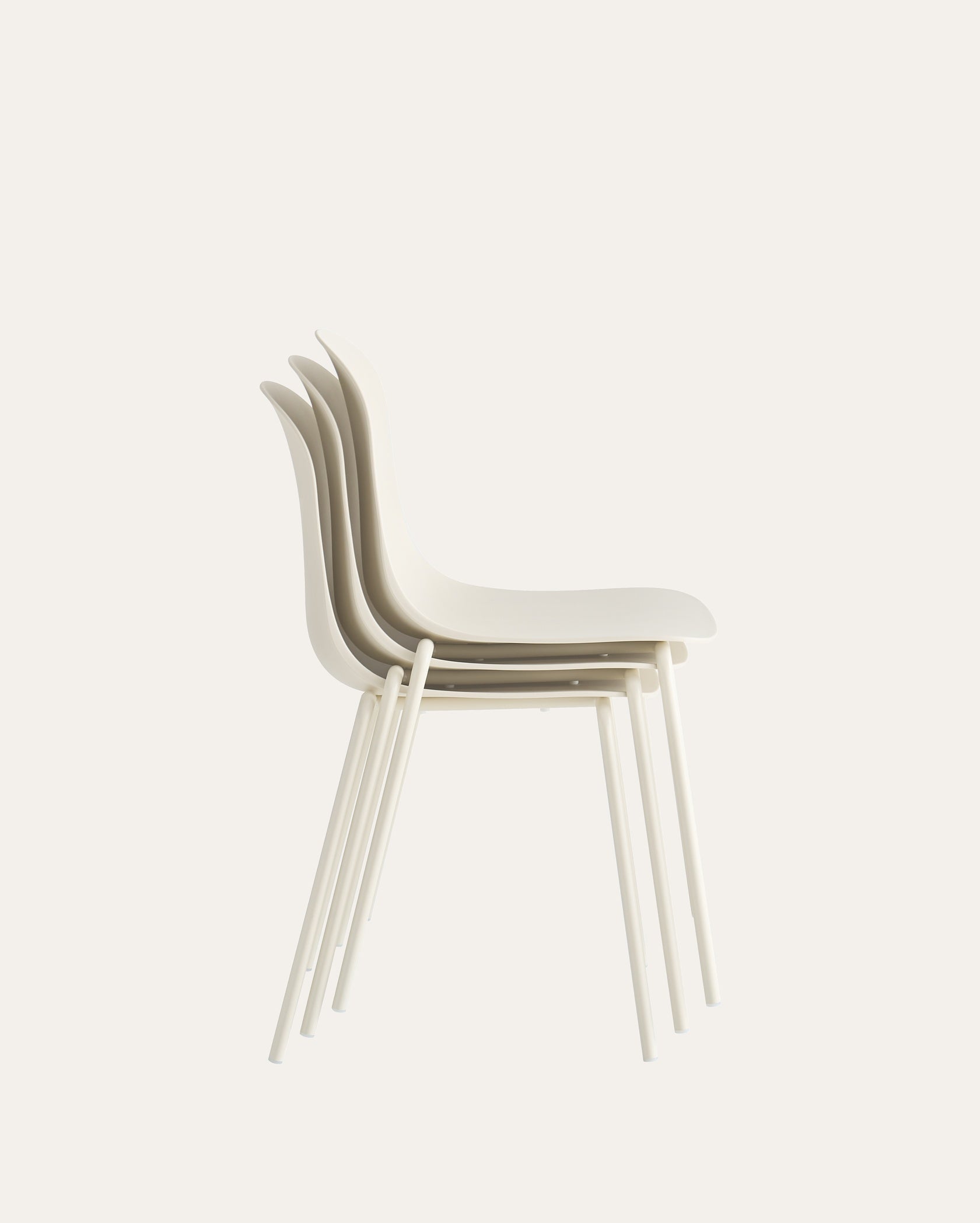 Wilshire Soft Curve Dining Chair - Off White, Set of 4