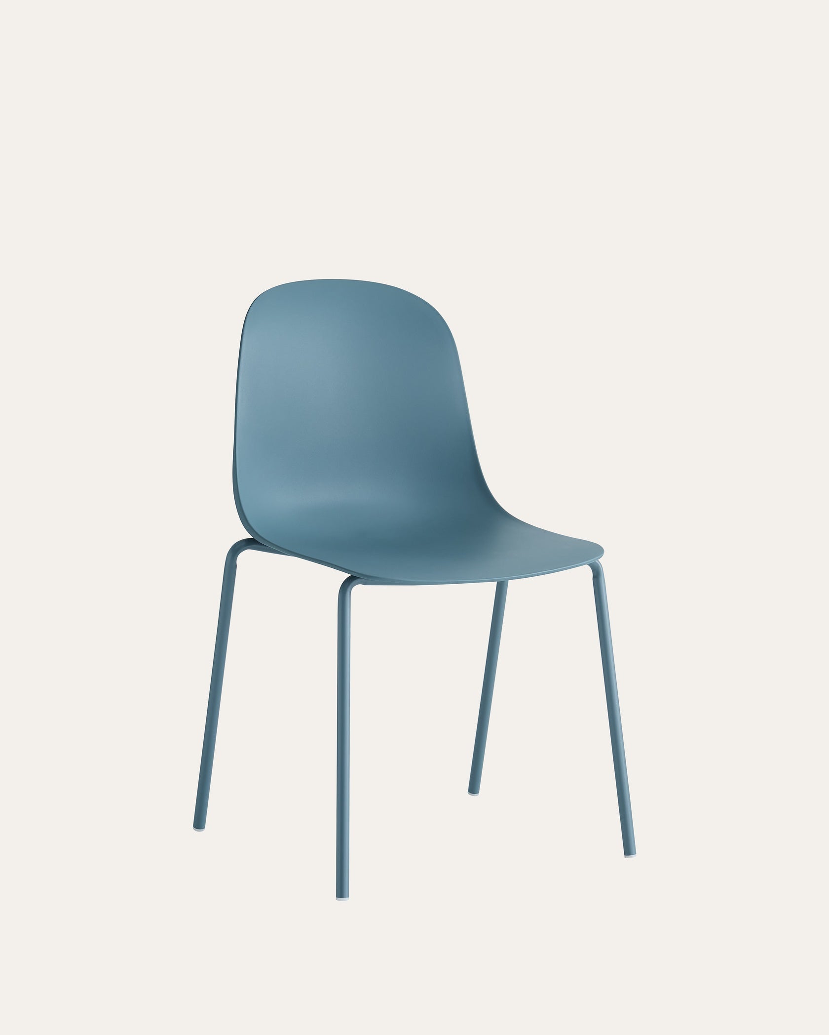 Wilshire Soft Curve Dining Chair - Dusty Blue, Set of 4
