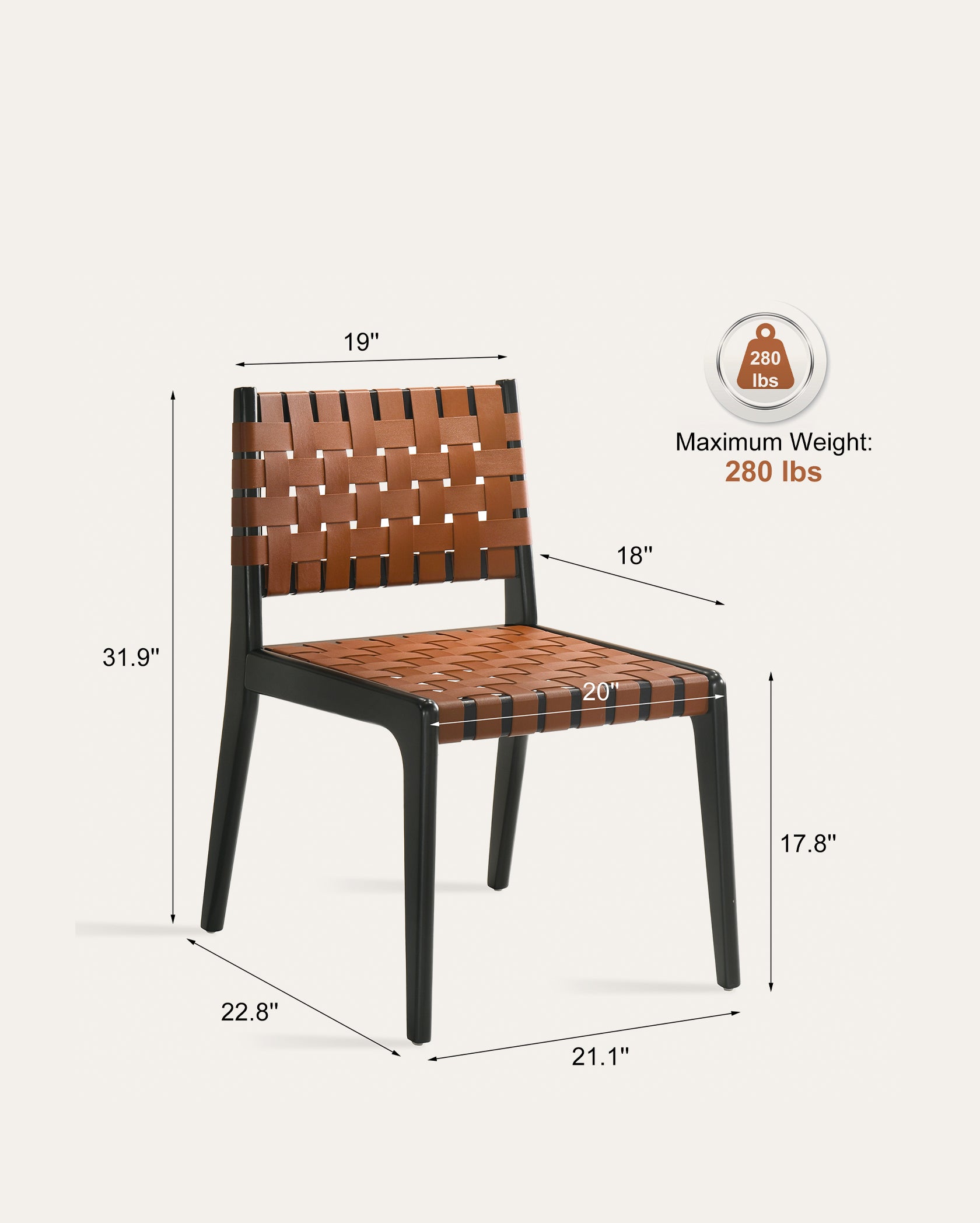 Vista Premium Faux Leather Chairs, Set of 2