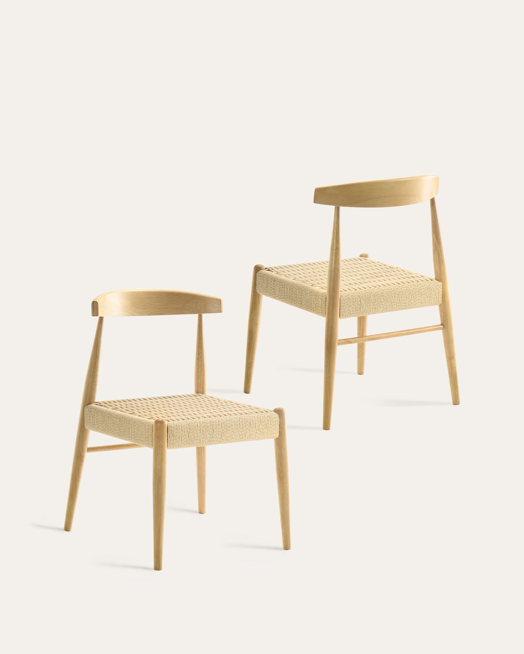 Kuala Natural Wood Chairs , Set of 2