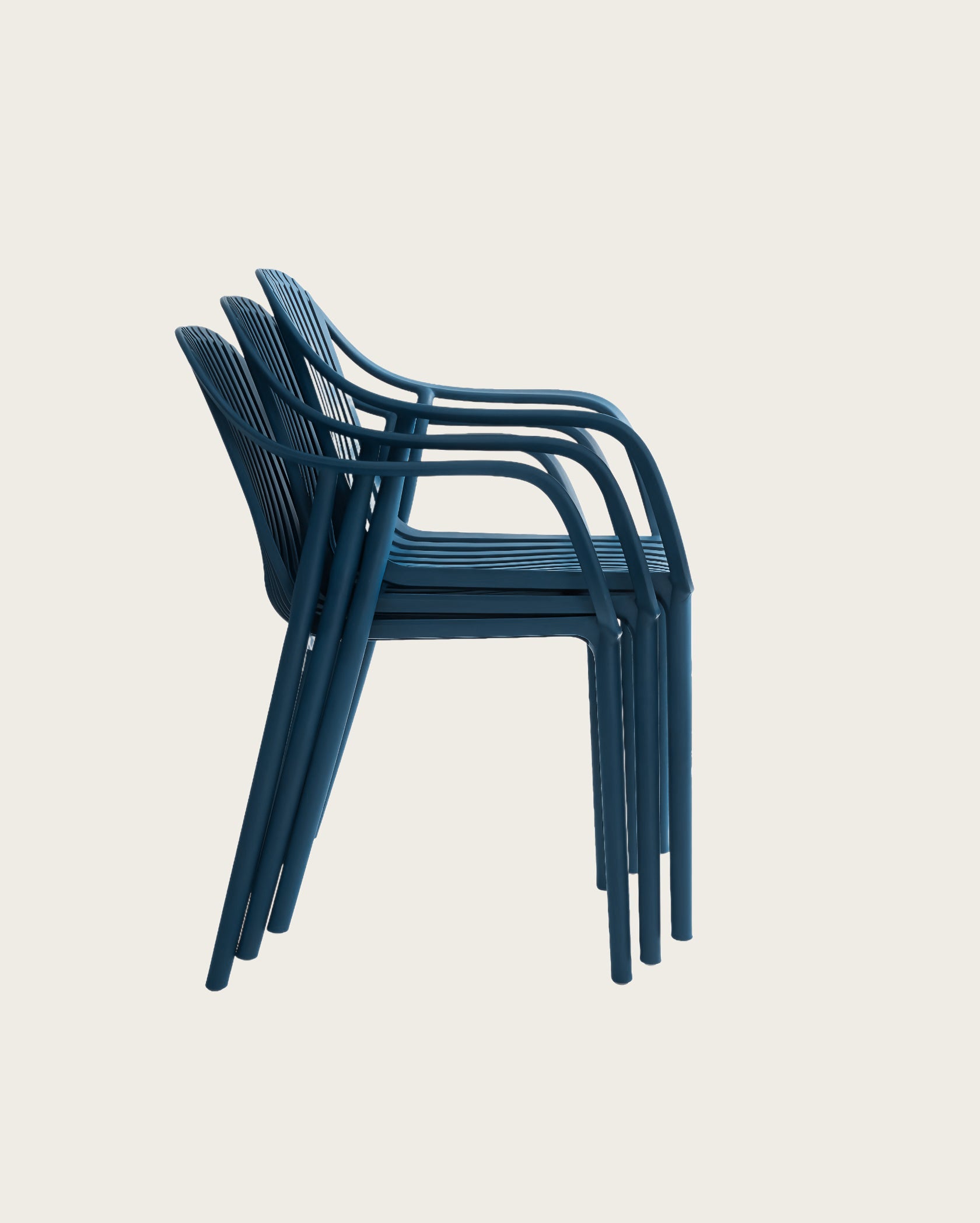 Dana Point Stackable Chairs - Set of 4, Space Blue