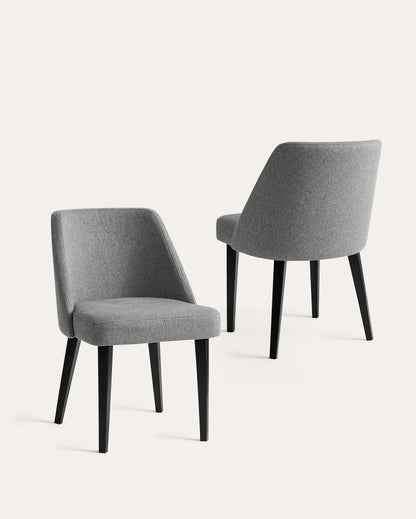 Paros Upholstered Dining Chairs, Gray, Set of 2