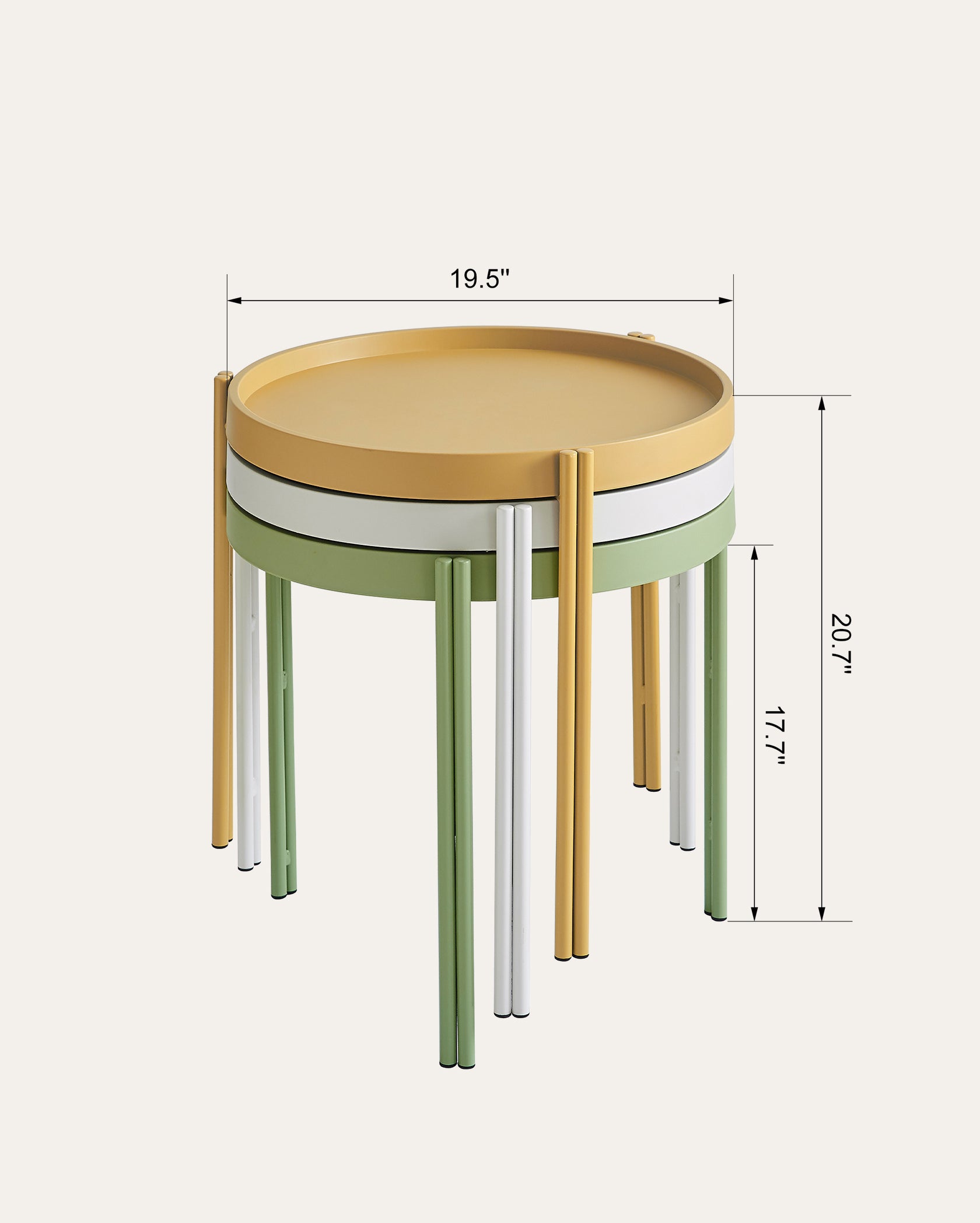 Naples Stackable Coffee Table, Trio