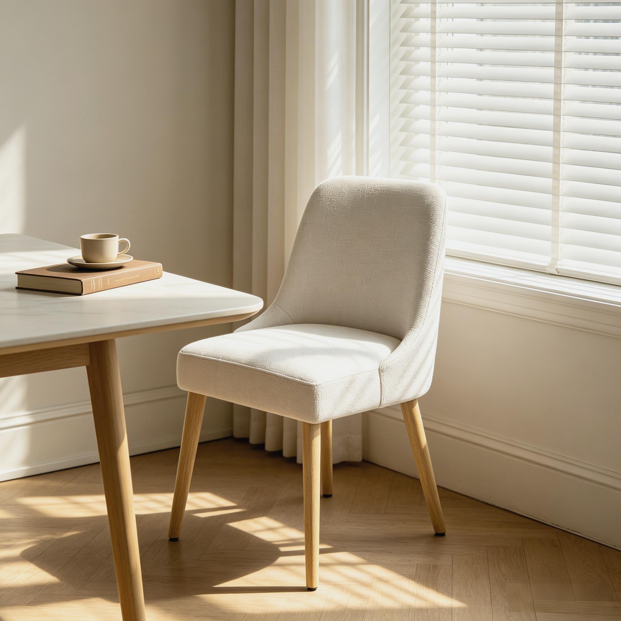 Calabasas Upholstered Dining Chair - Cream, Set of 2