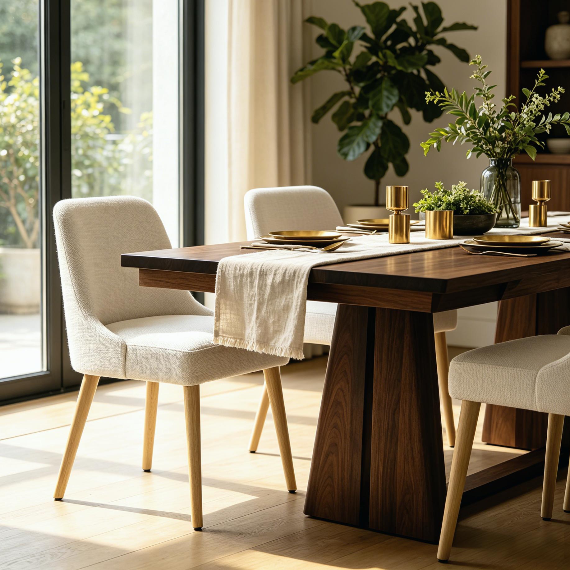 Calabasas Upholstered Dining Chair - Cream, Set of 2