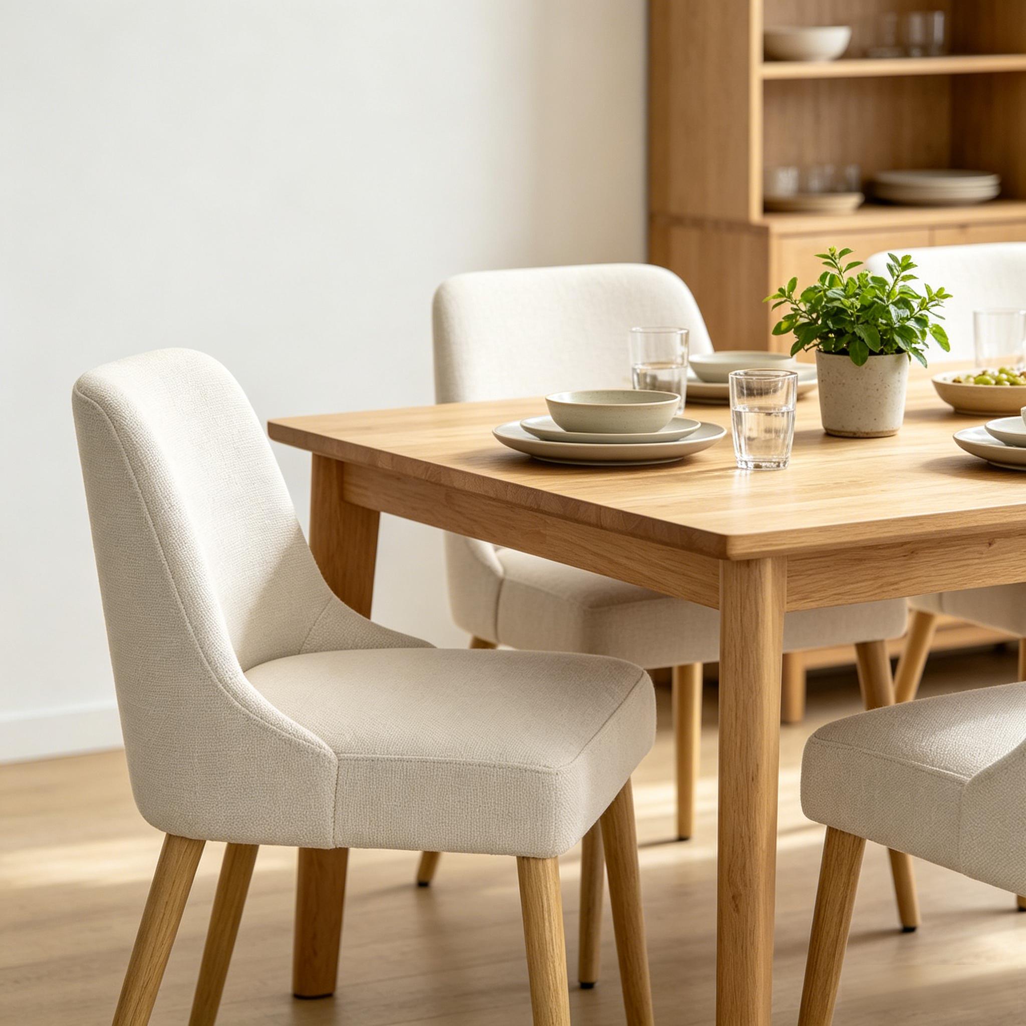 Calabasas Upholstered Dining Chair - Cream, Set of 2