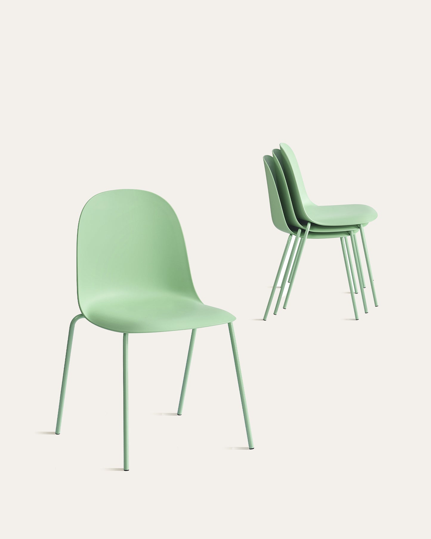 Kyoto Industrial Dining Chair – Green, Set of 4
