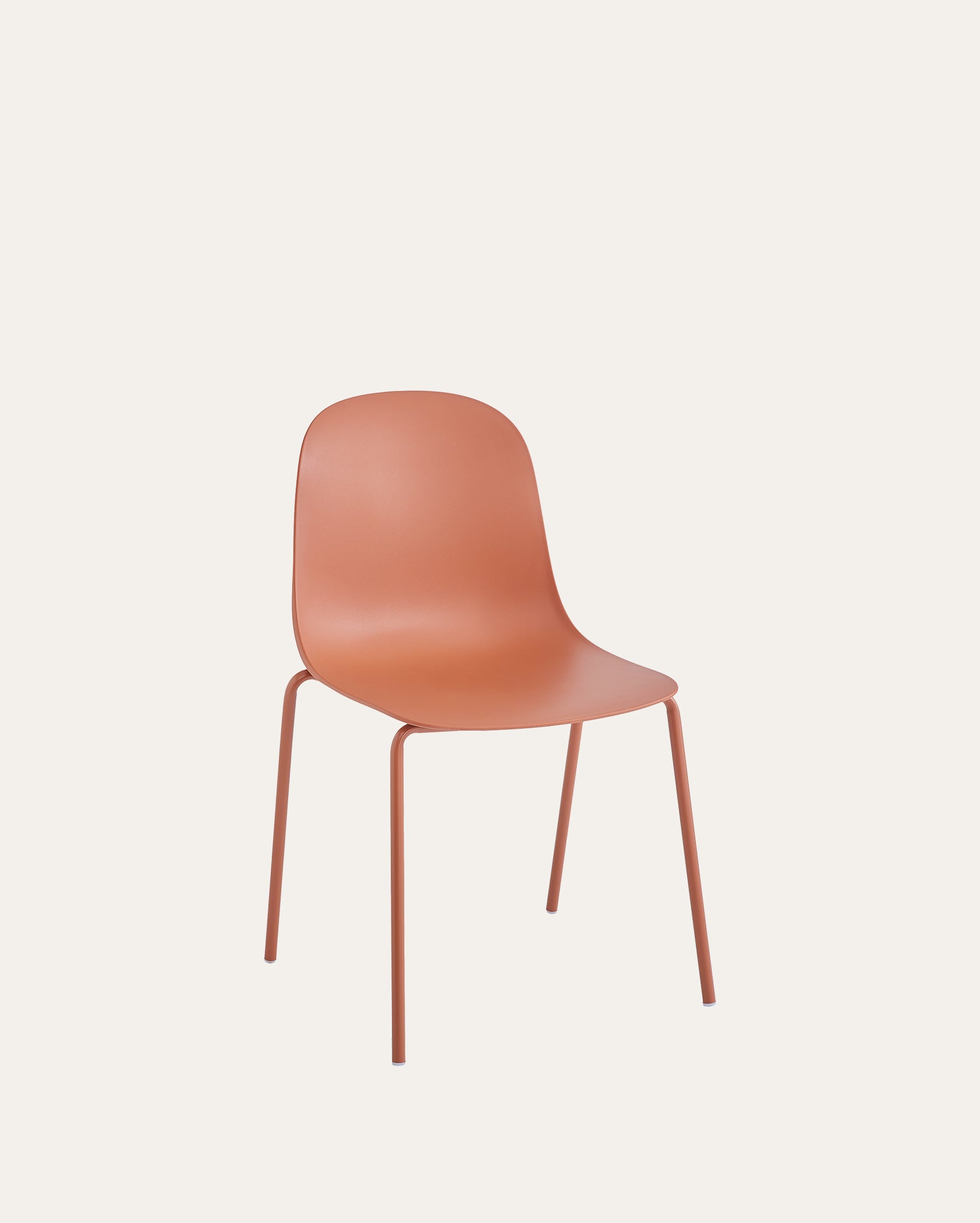 Wilshire Soft Curve Dining Chair - Terracotta, Set of 4