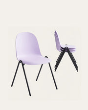 Berlin Contemporary Minimalist Dining Chair – Pastel Lilac