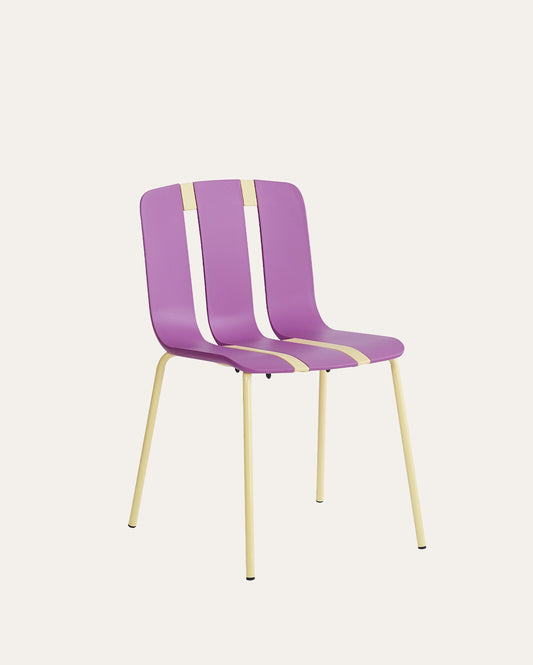 Marlow Chairs – Purple & Yellow, Set of 4