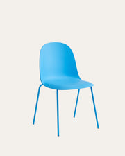 Wilshire Minimalist Dining Chair – Blue, Set of 4