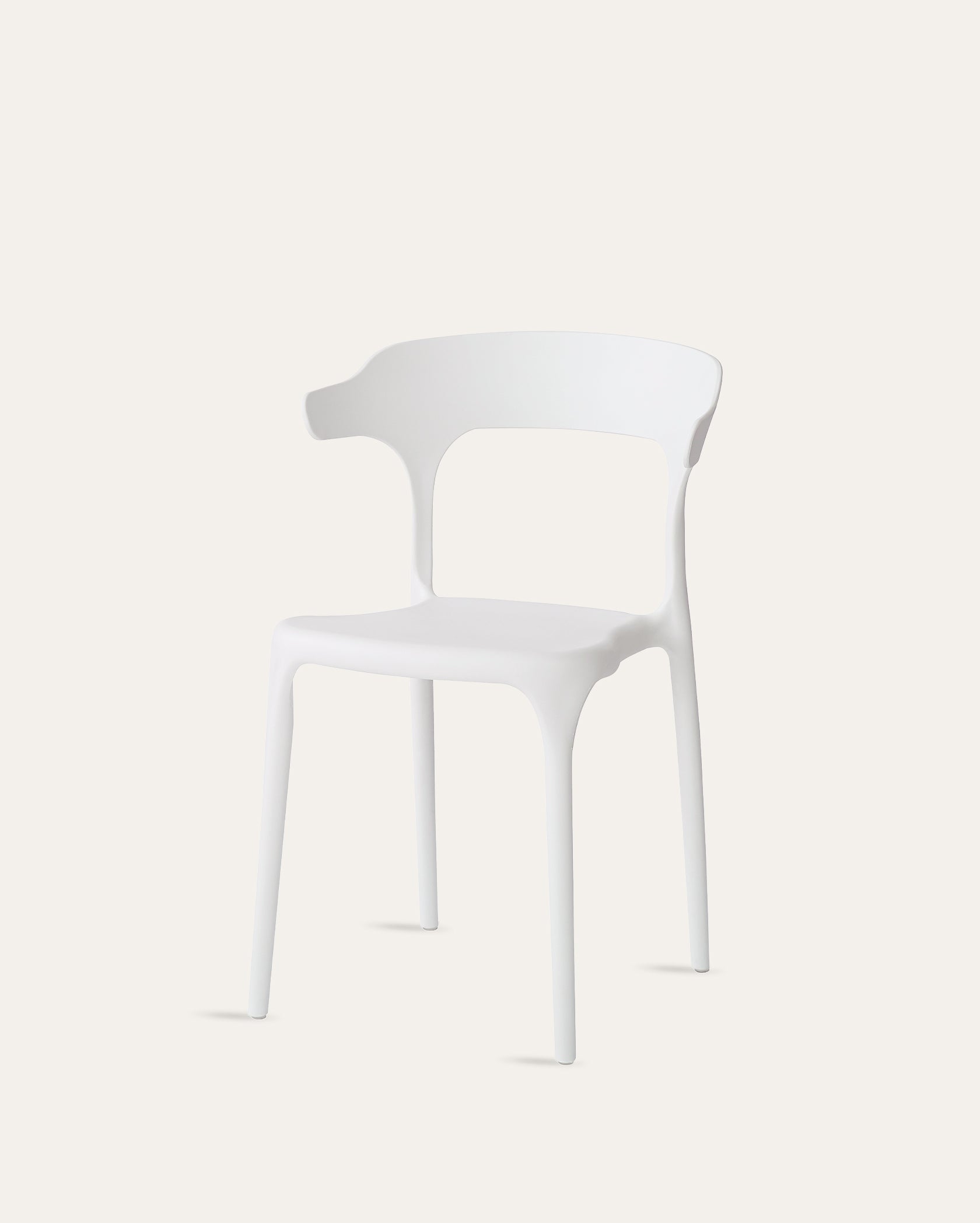Nara Stackable Chairs - Set of 4, Cloud White