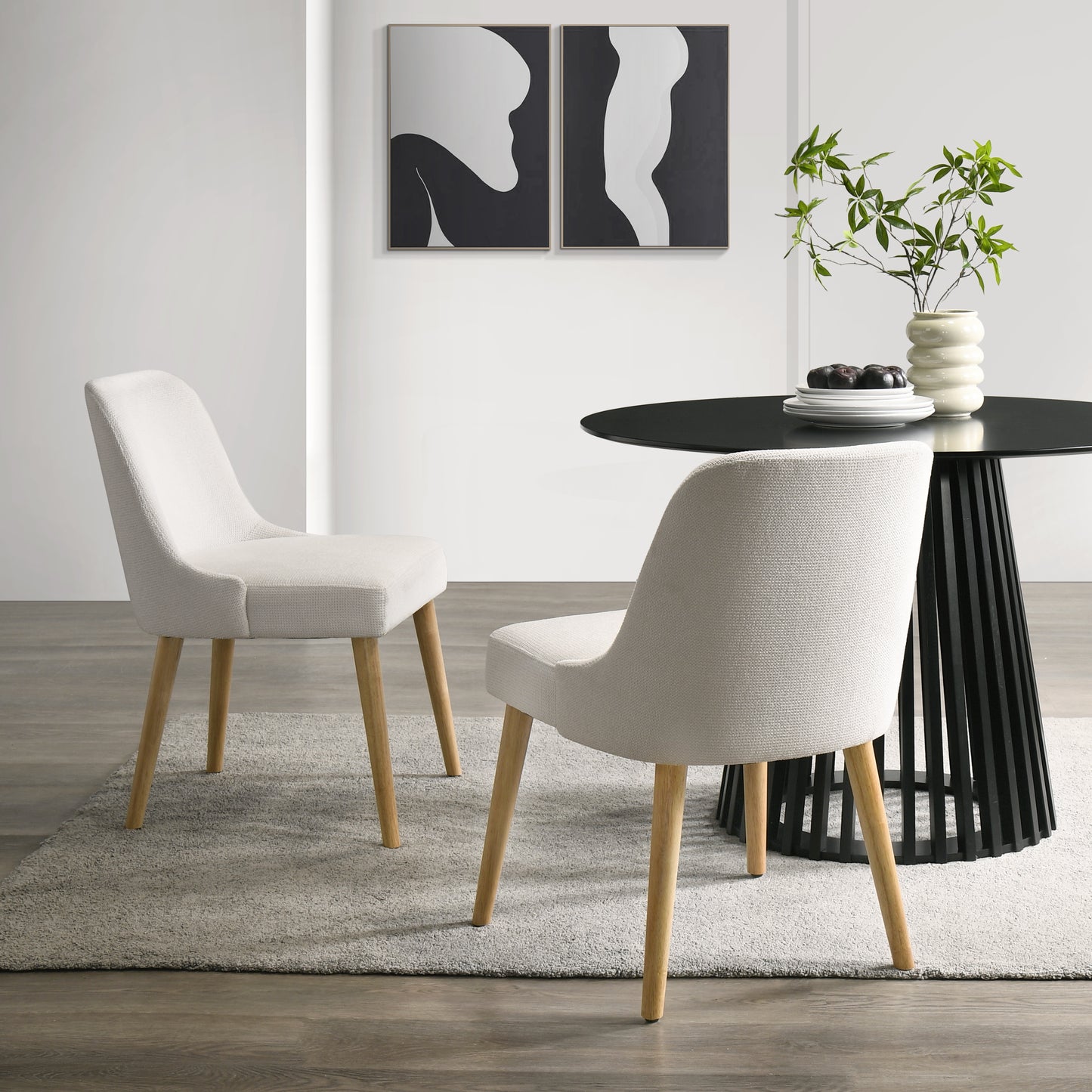 Aspen Chairs, Cream, Set of 2