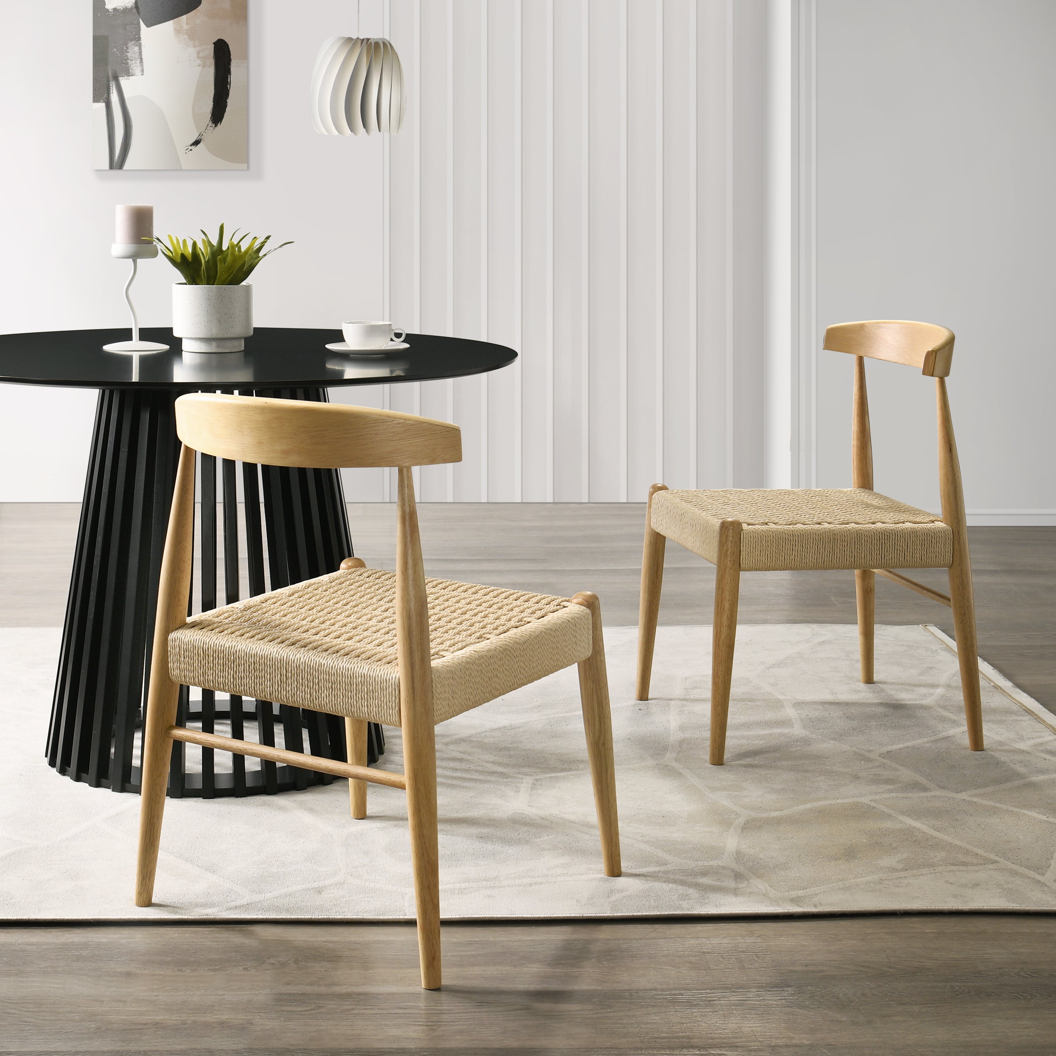 Kuala Natural Wood Chairs , Set of 2