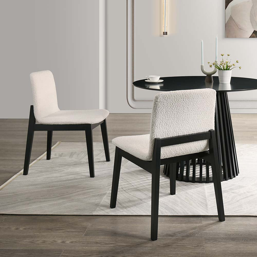 Denali White Boucle Chairs - Set of 2