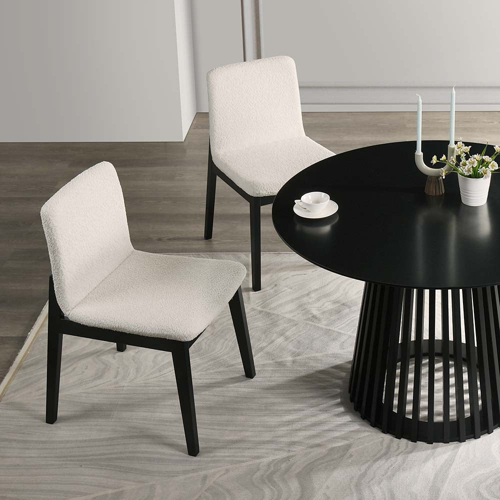 Denali White Boucle Chairs - Set of 2