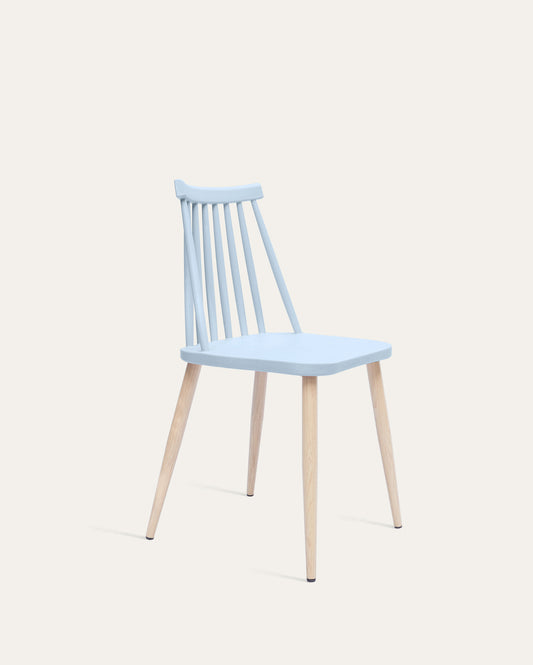 Troy Plastic Dining Chair Set, Set of 4, Blue