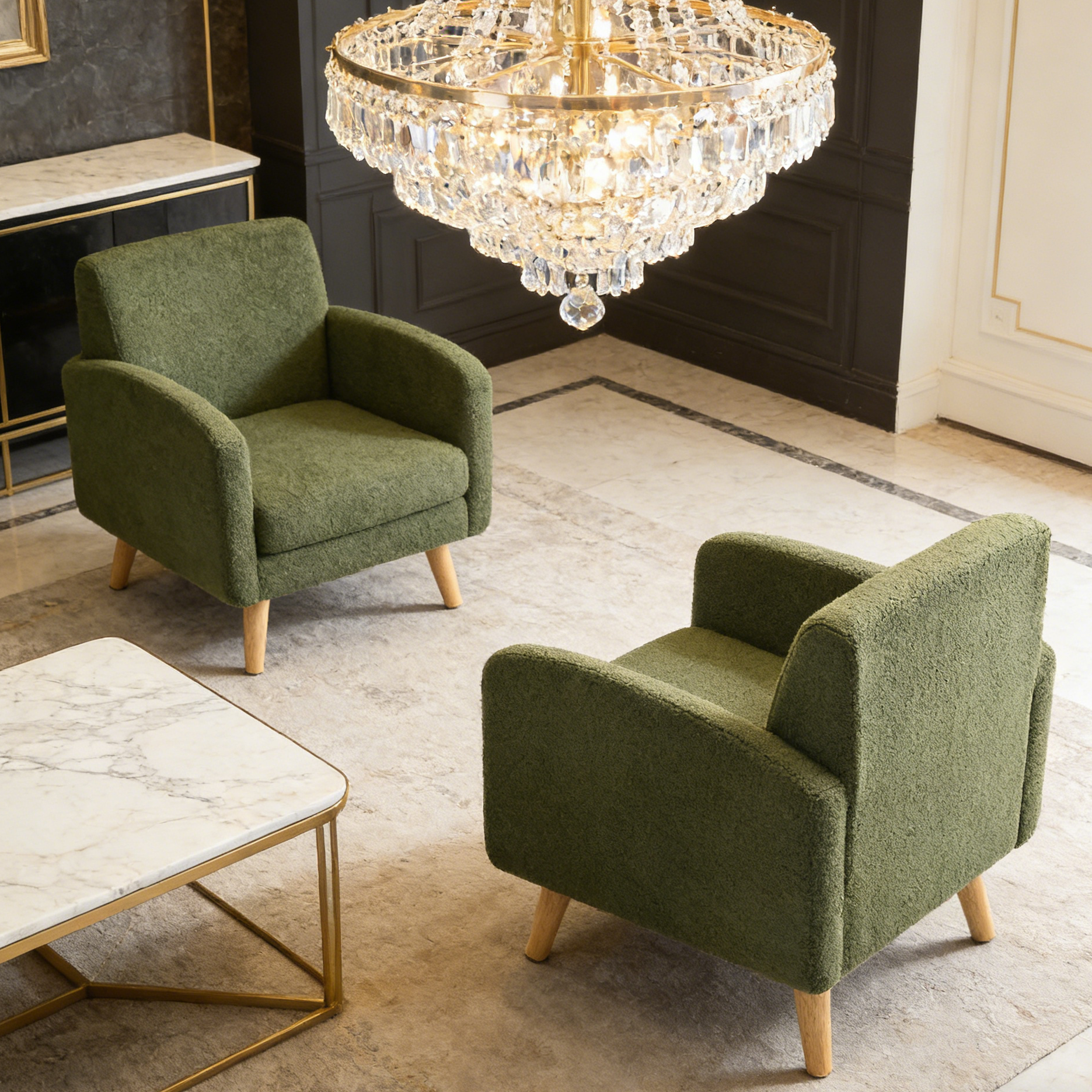 Solvang Mid-Century Accent Chair - Matcha Green