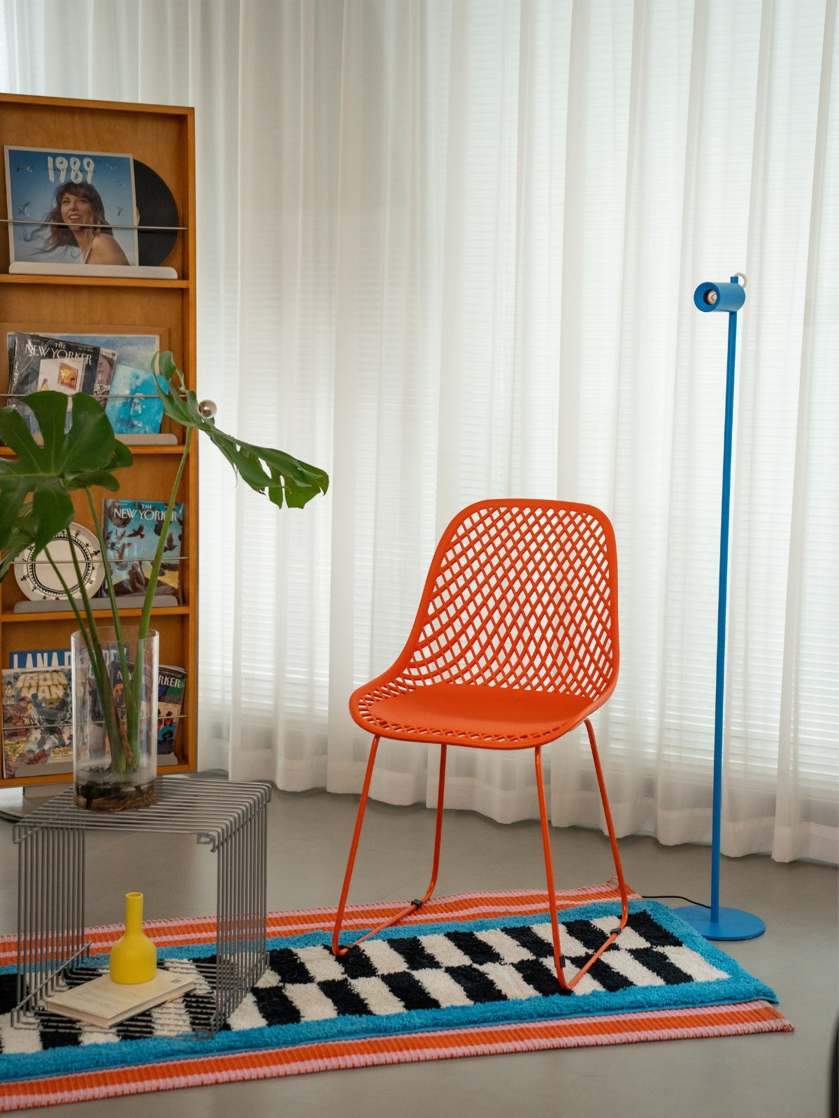 Griffith Contemporary Dining Chair - Blood Orange, Set of 2