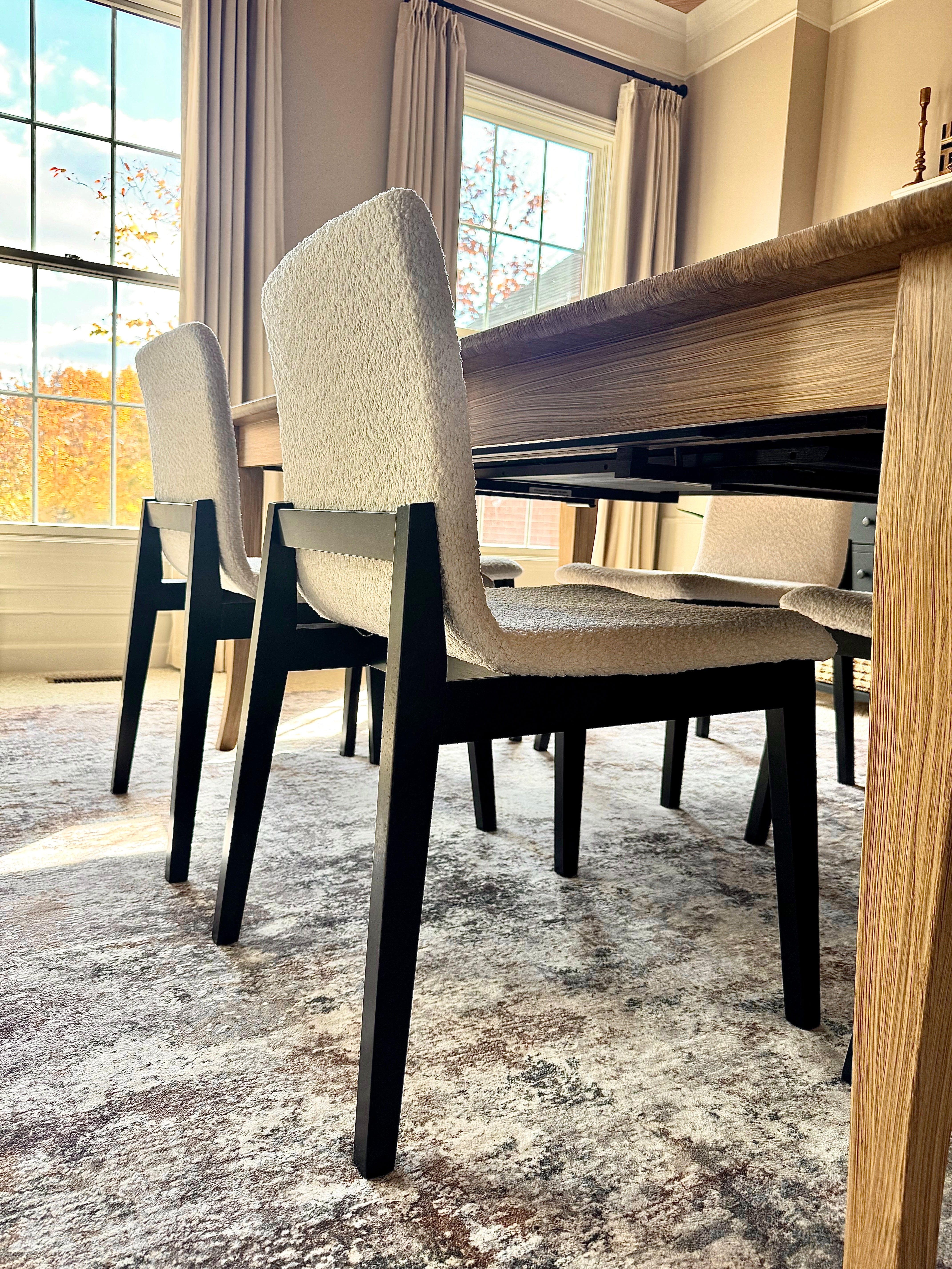 Glendale White Boucle Chairs - Set of 2