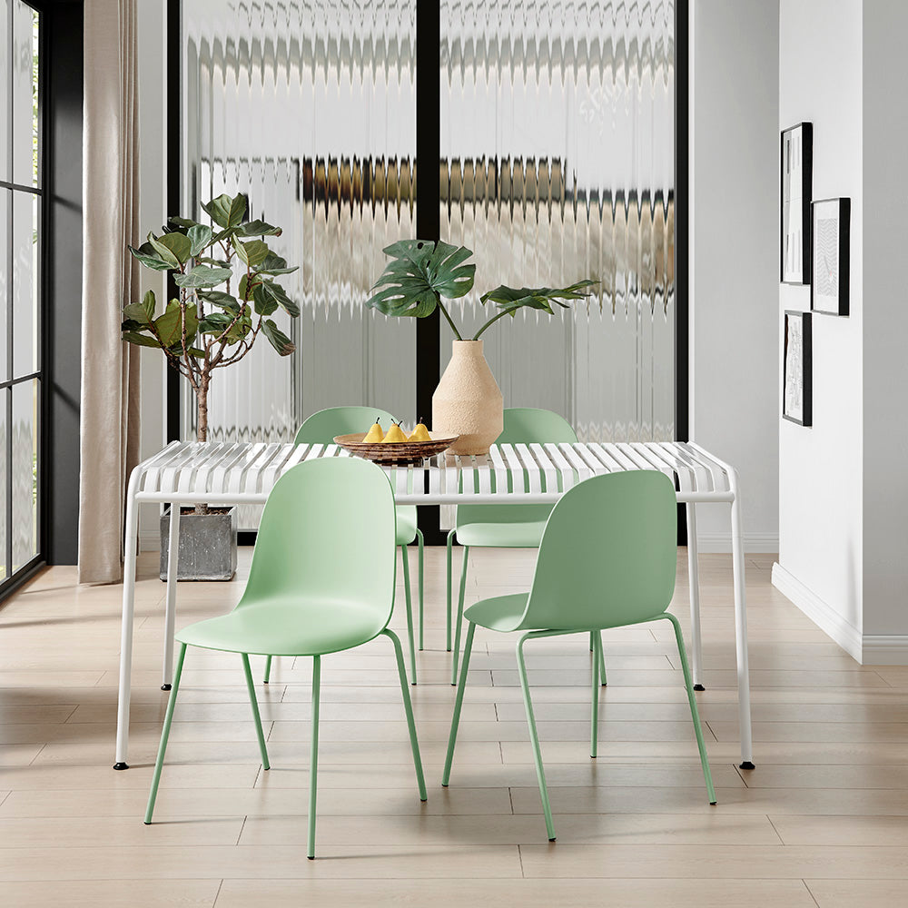 Kyoto Industrial Dining Chair – Green, Set of 4