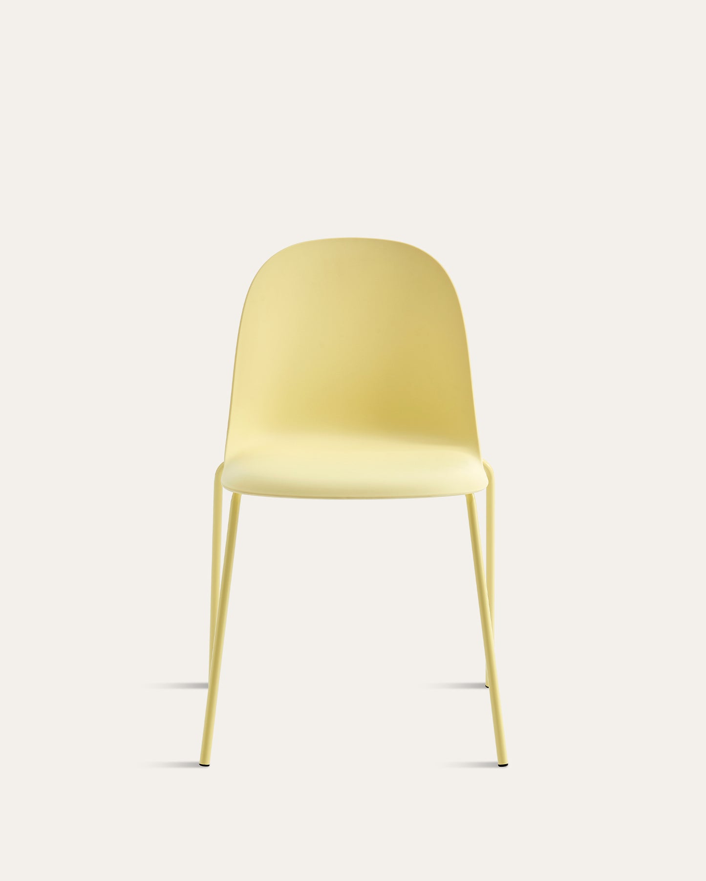 Kyoto Industrial Dining Chair – Light Yellow, Set of 4