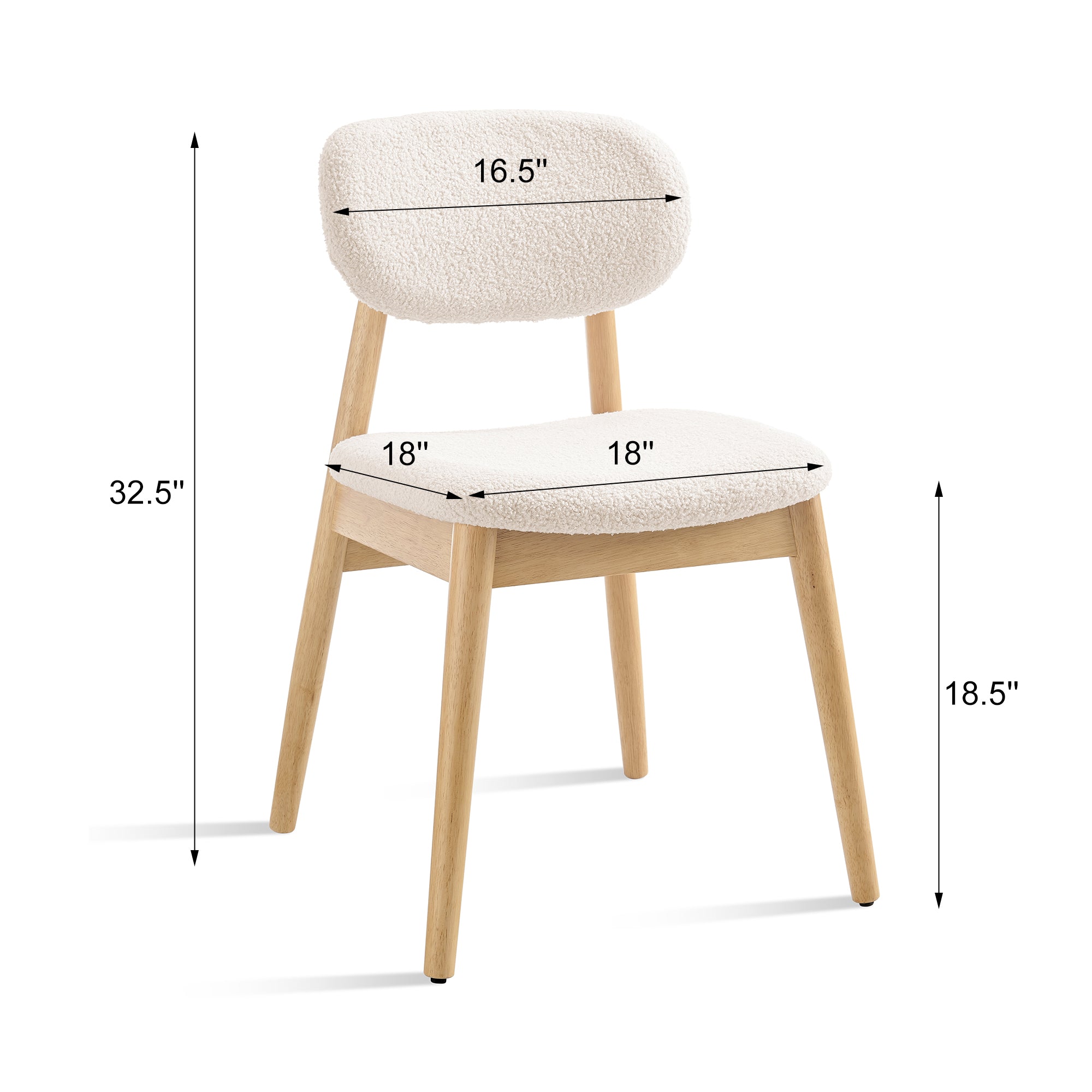 Del Mar Upholstered Dining Chair - White, Set of 2