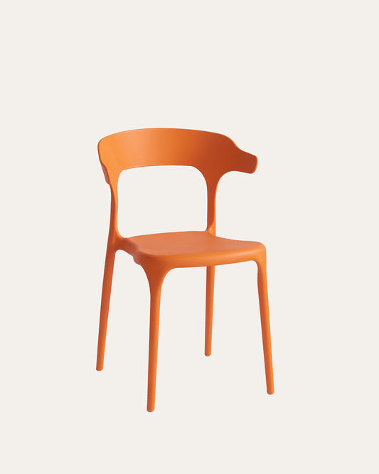 Nara Stackable Chairs, Set of 4, Orange