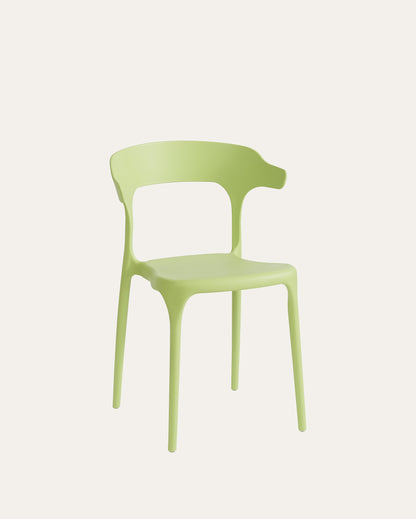 Nara Stackable Chairs, Set of 4, Green