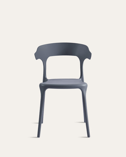 Nara Stackable Chairs, Set of 4, Grey
