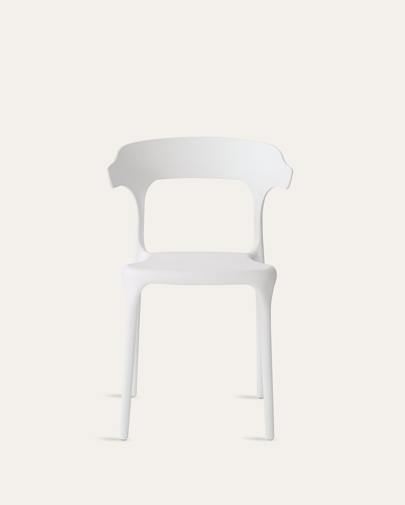 Nara Stackable Chairs - Set of 4, Cloud White