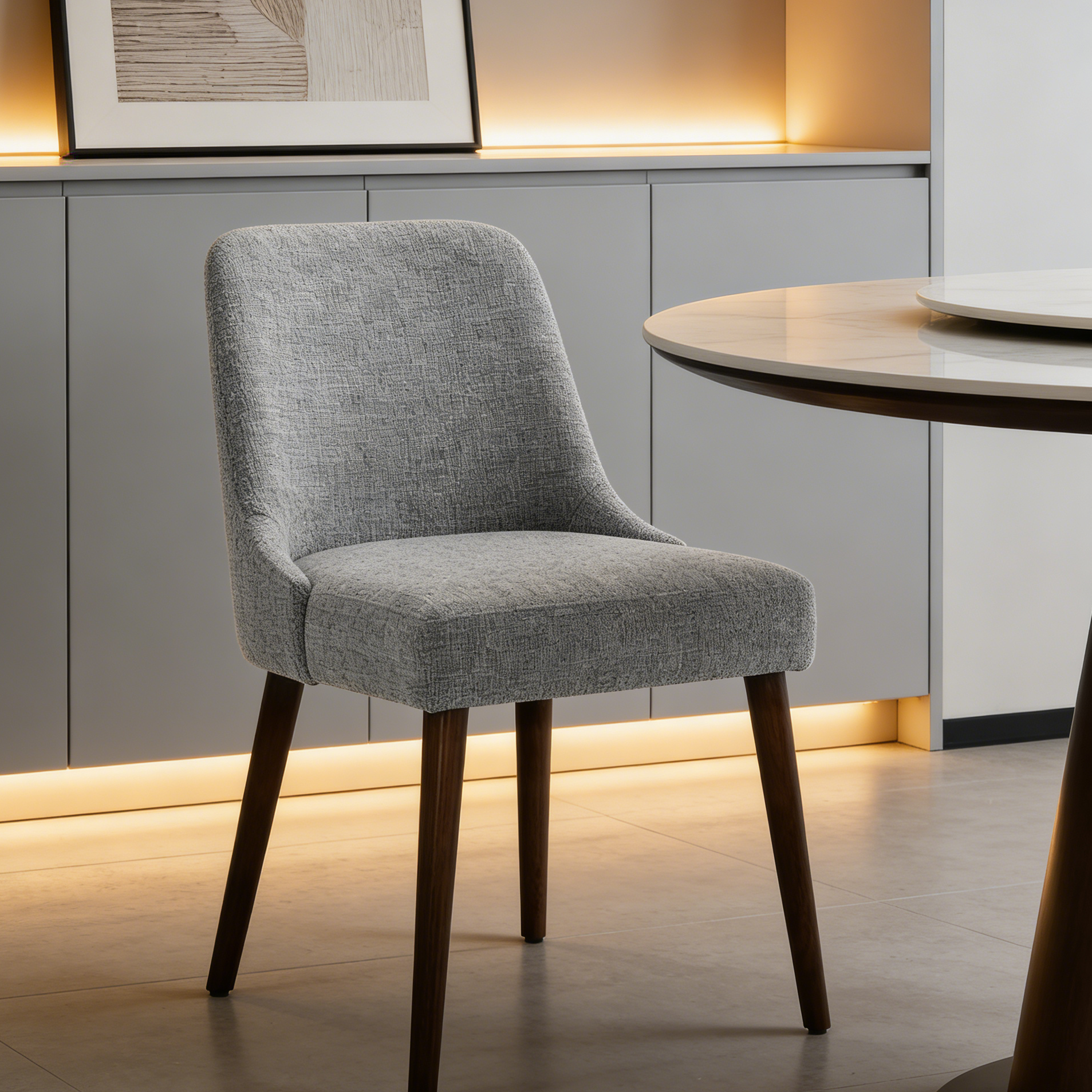 Calabasas Upholstered Dining Chair - Gray, Set of 2