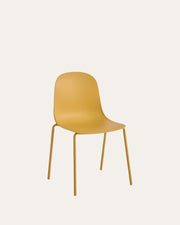 Wilshire Soft Curve Dining Chair - Mustard Yellow, Set of 4