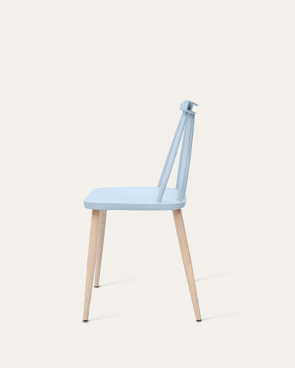 Troy Plastic Dining Chair Set, Set of 4, Blue