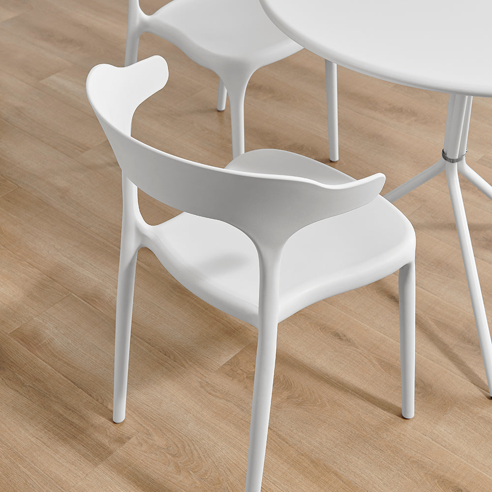 Coachella Stackable Chairs - Set of 4, Cloud White