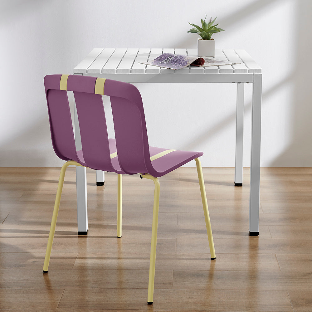 Cali Palette Creative DIY Assembly Chairs – Purple & Yellow, Set of 2