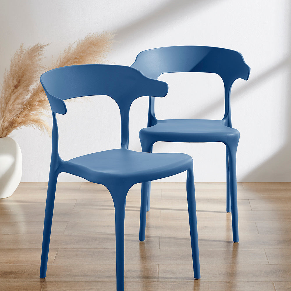 Coachella Stackable Chairs - Set of 4, Cobalt Blue
