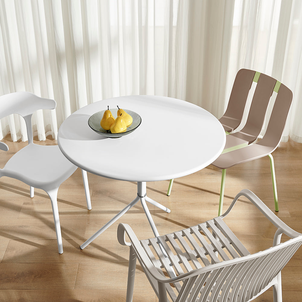 Wilshire Round Patio Table – White, 31.5"