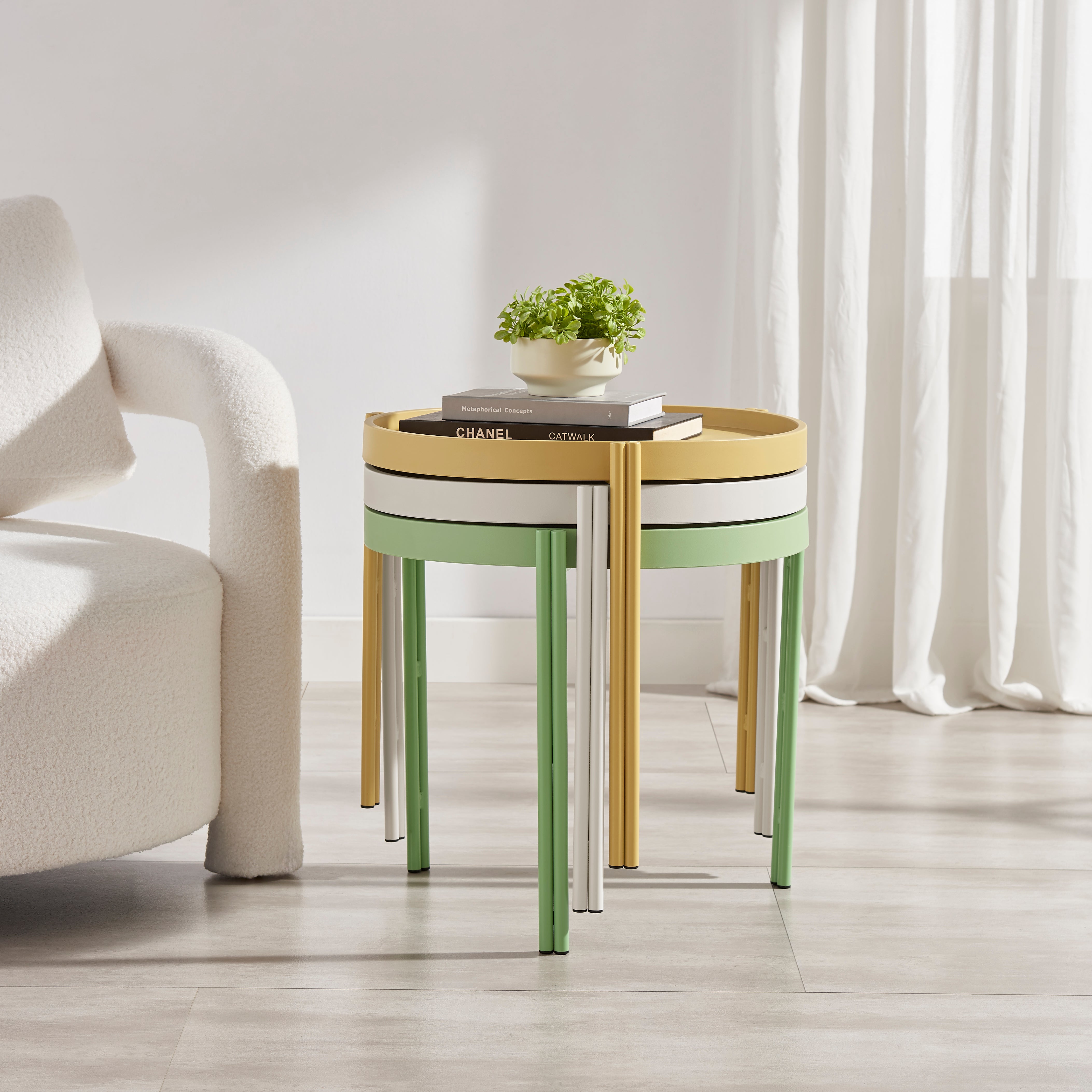 Naples Stackable Coffee Table, Trio