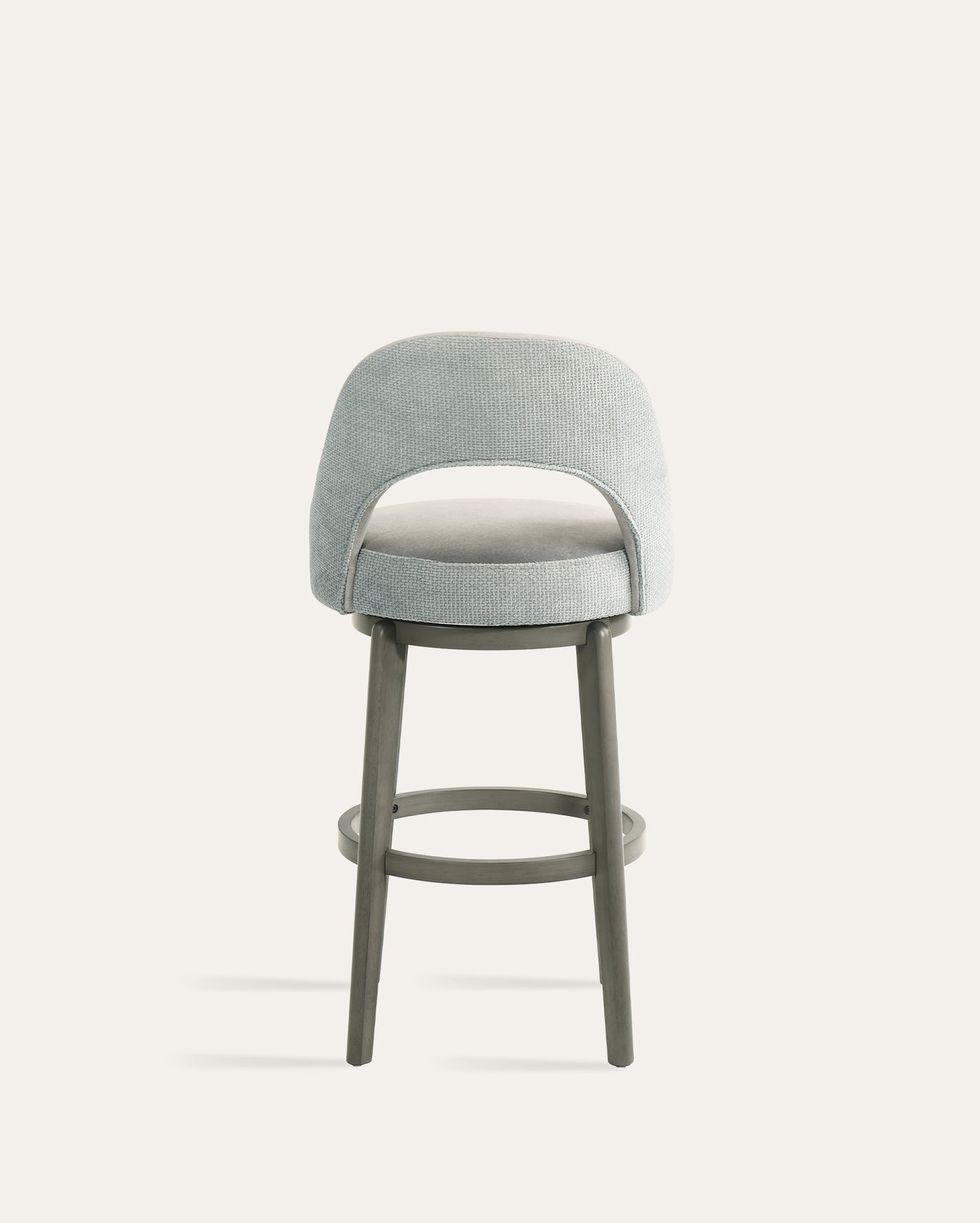Whistler Swivel Velvet Bar Stools, Grey, Set of 2